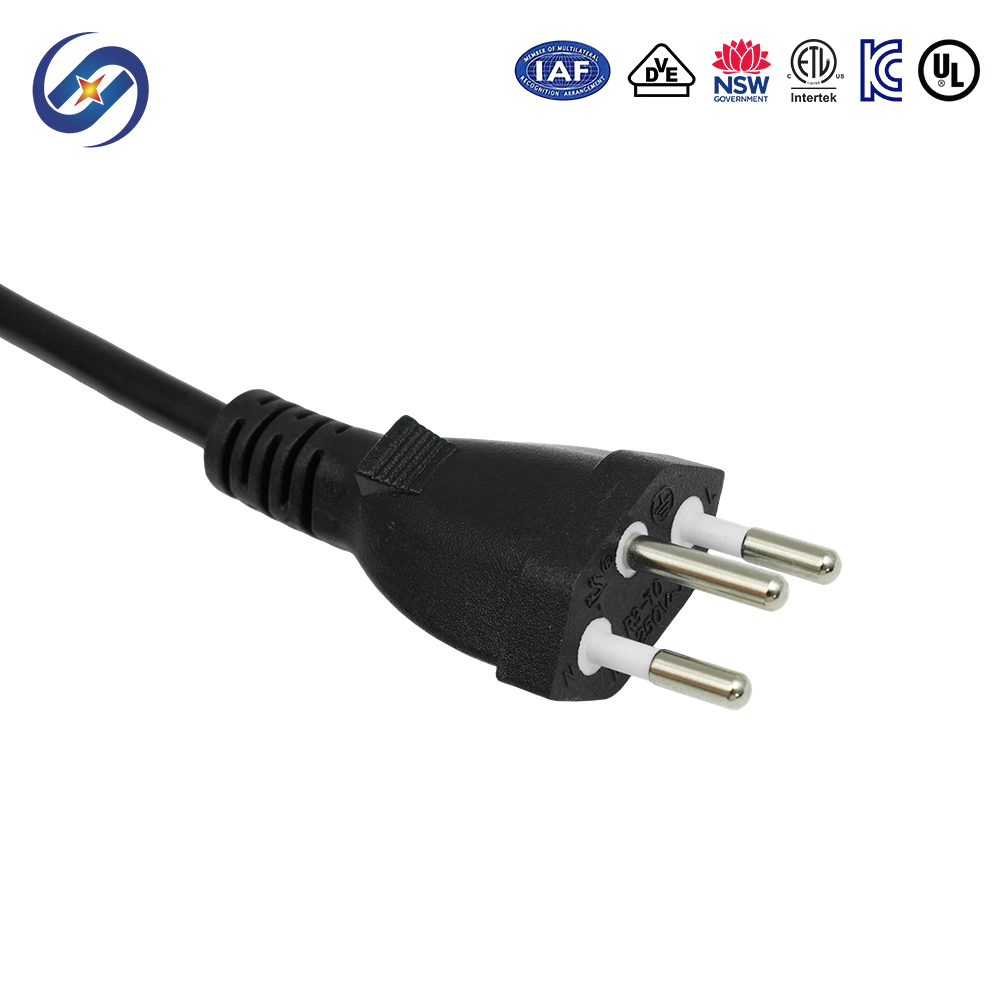Three-Core Swiss Plug Power Cords