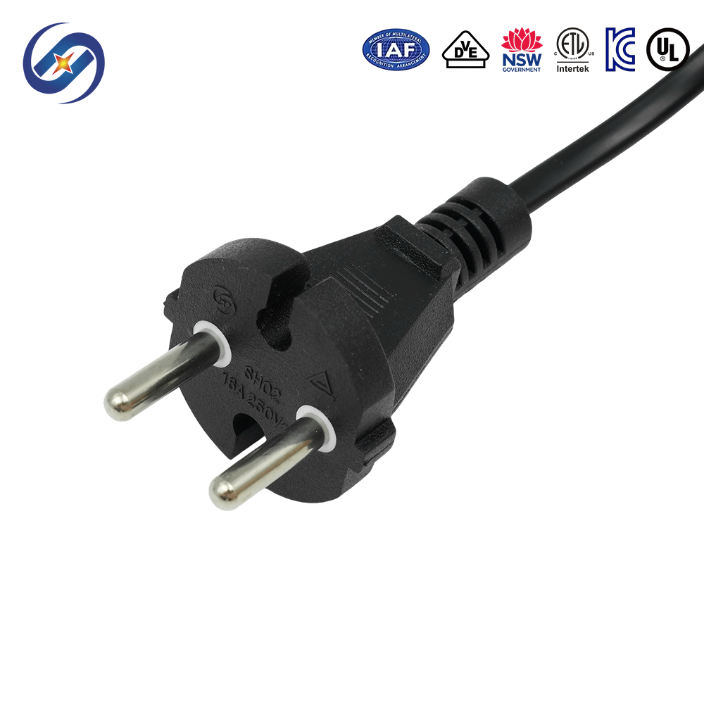 Two-Core European Standard 16A Power Cords