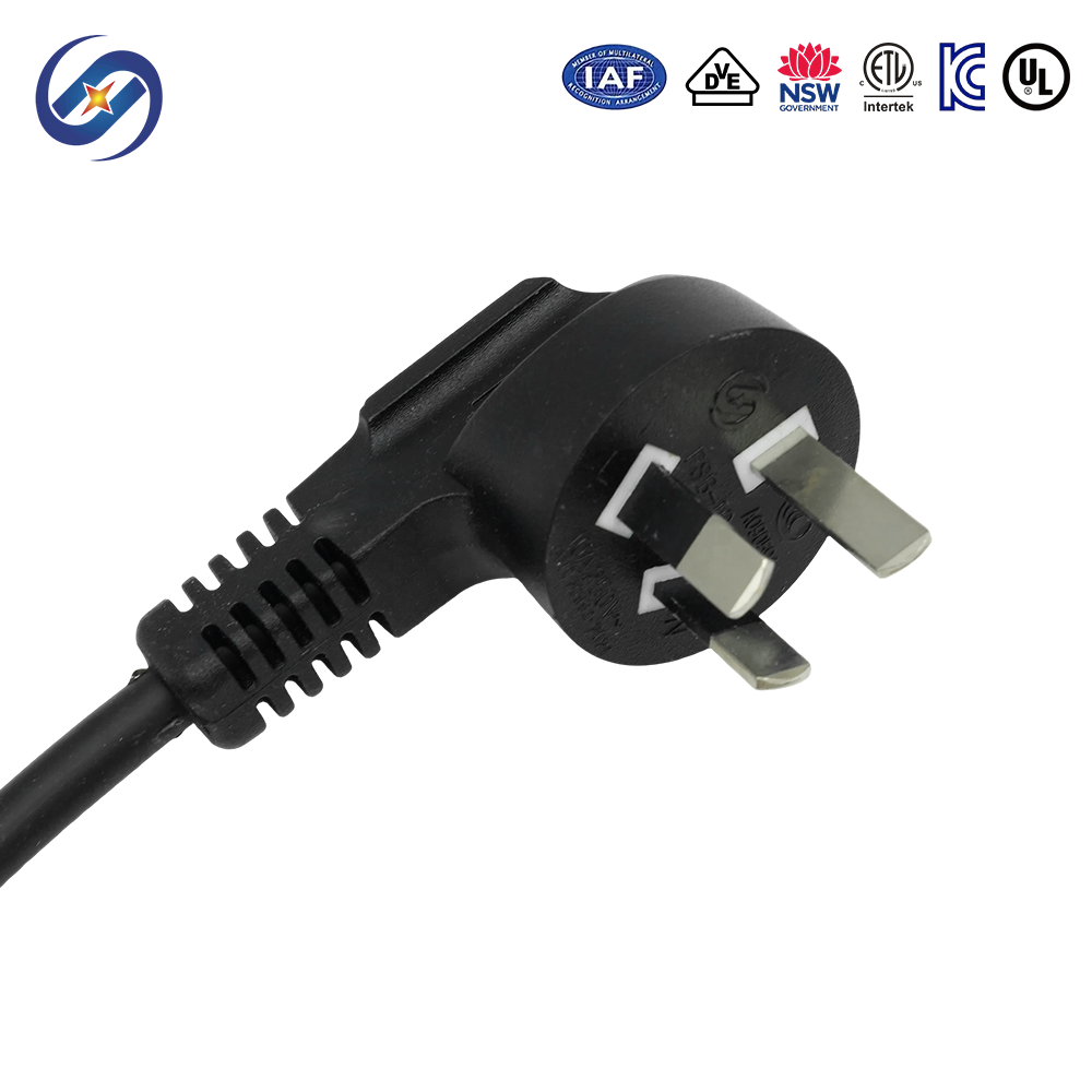 Three-Core Chinese Standard 10A Power Cords