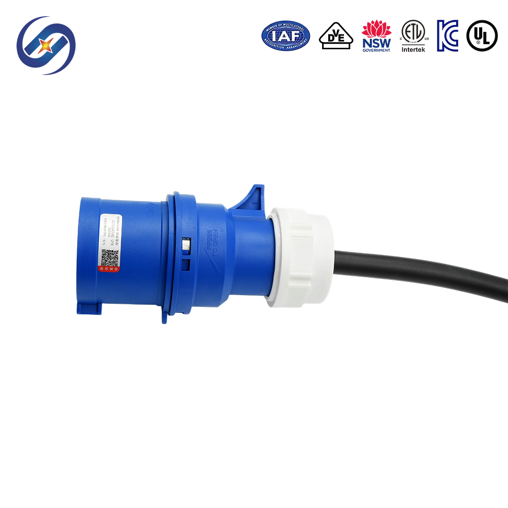 European Standard 32A CEE Industrial Plug Type 2 EV Charger