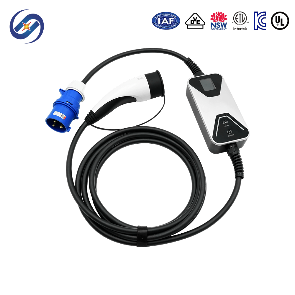 European Standard 32A CEE Industrial Plug Type 2 EV Charger