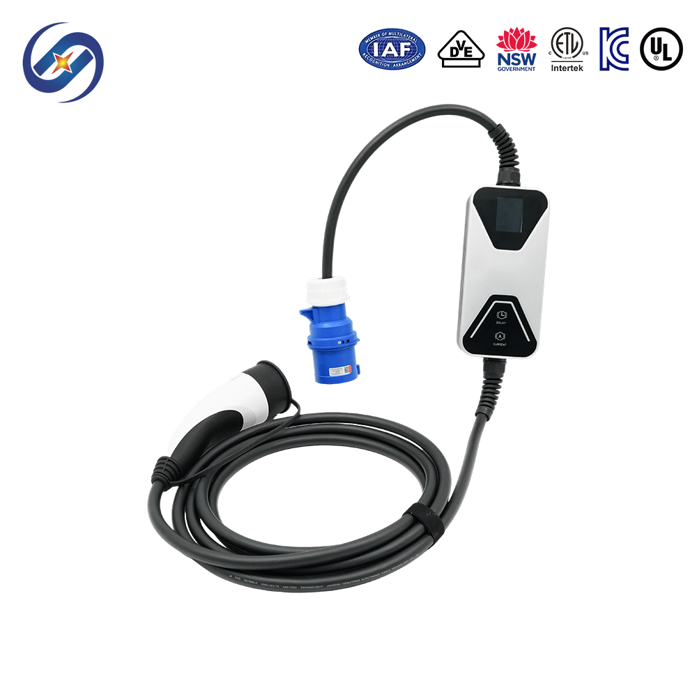 European Standard 32A CEE Industrial Plug Type 2 EV Charger