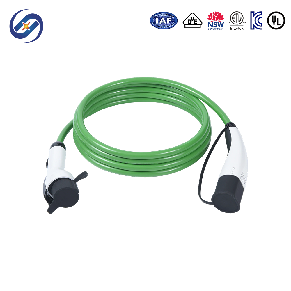 Type 2 to Type 1 EV Charging Cable for SAE J1772 Electric Vehicles