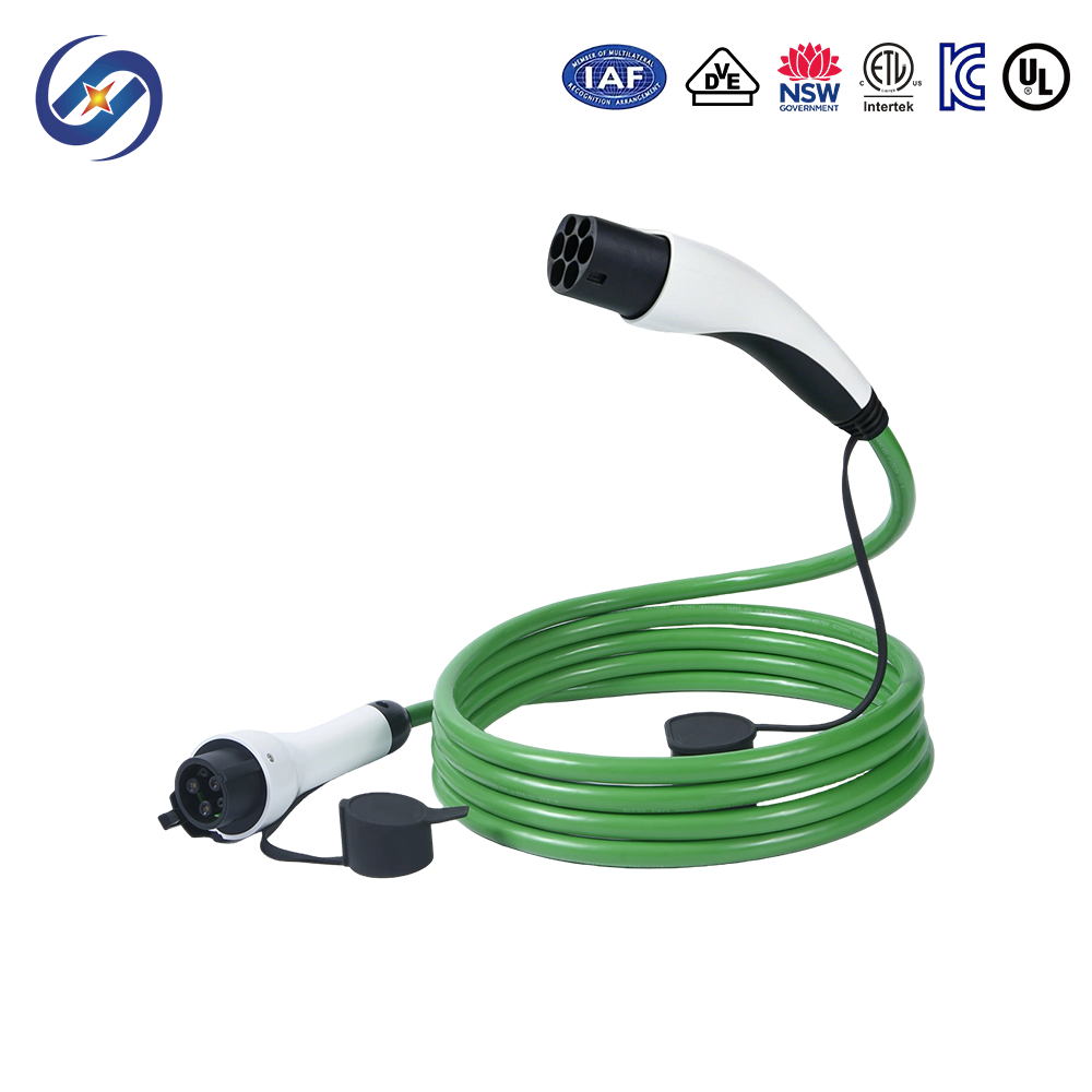 Type 2 to Type 1 EV Charging Cable for SAE J1772 Electric Vehicles